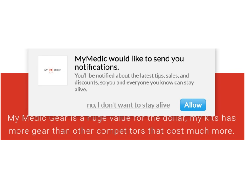 Dark pattern example