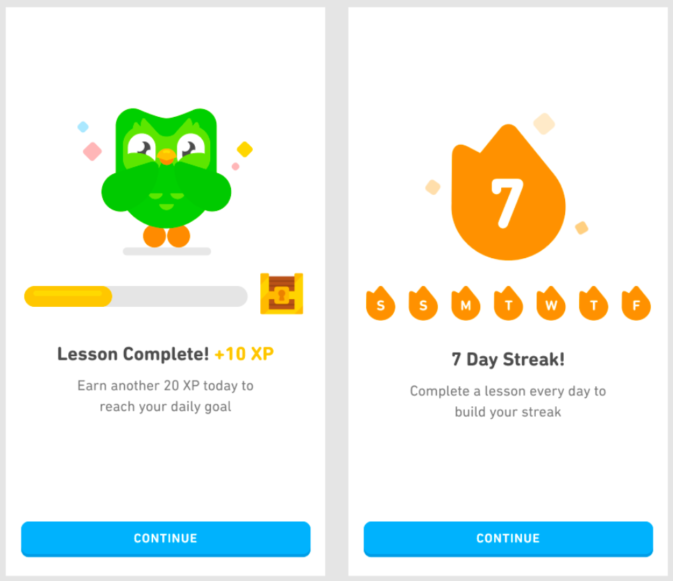 Goal Gradient — Duolingo example